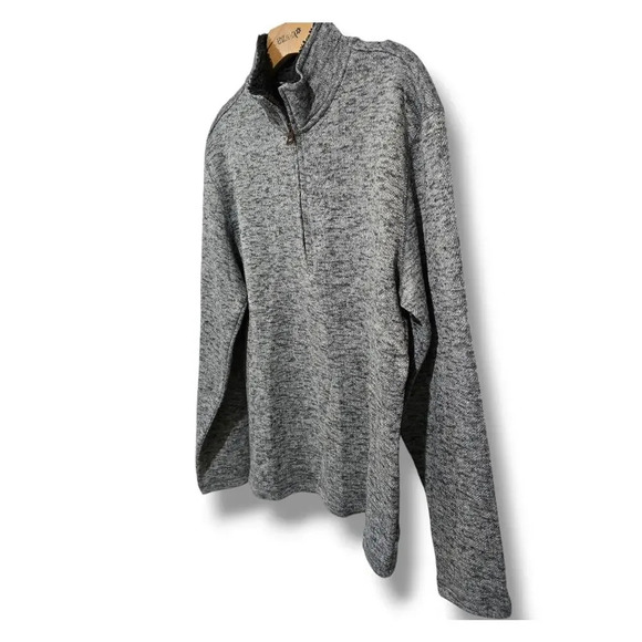 Vintage Weatherproof Men’s Gray 1/4 Zip Fleece Pullover Sweater - Size Medium - Picture 2 of 8